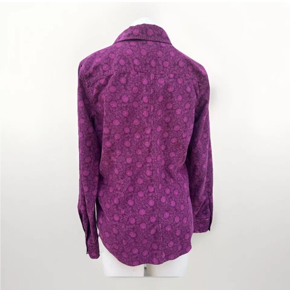 Eddie Bauer Purple Corduroy Button Up M - Picture 4 of 4